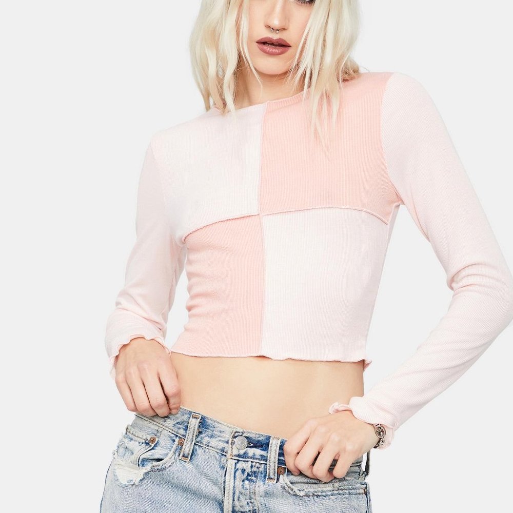 Fool Me Once Colorblock Crop Top